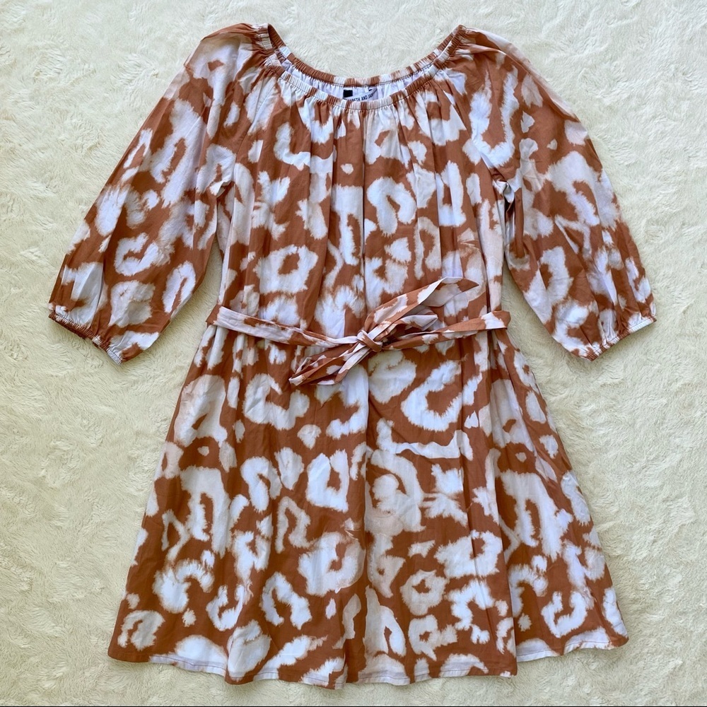 Elizabeth & James casual day glow tie dye dress off shoulder XS - Picture 2 of 8